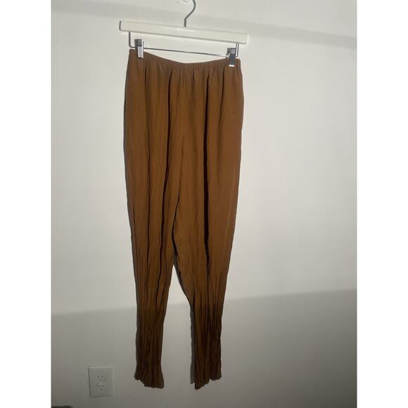 Vince brand silk Blend straight leg pant Elasticatedcrinkle Pleat XS - Picture 1 of 6